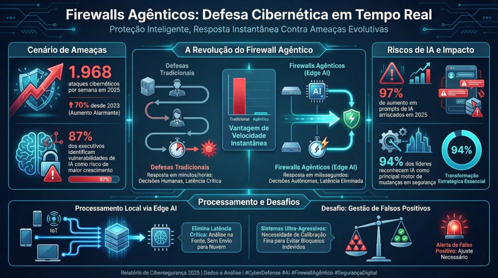 Firewalls Agênticos IA Defensiva em Milissegundos
