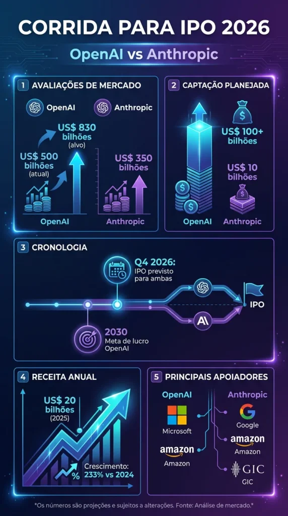 A Bilionária Corrida para o IPO entre OpenAI e Anthropic